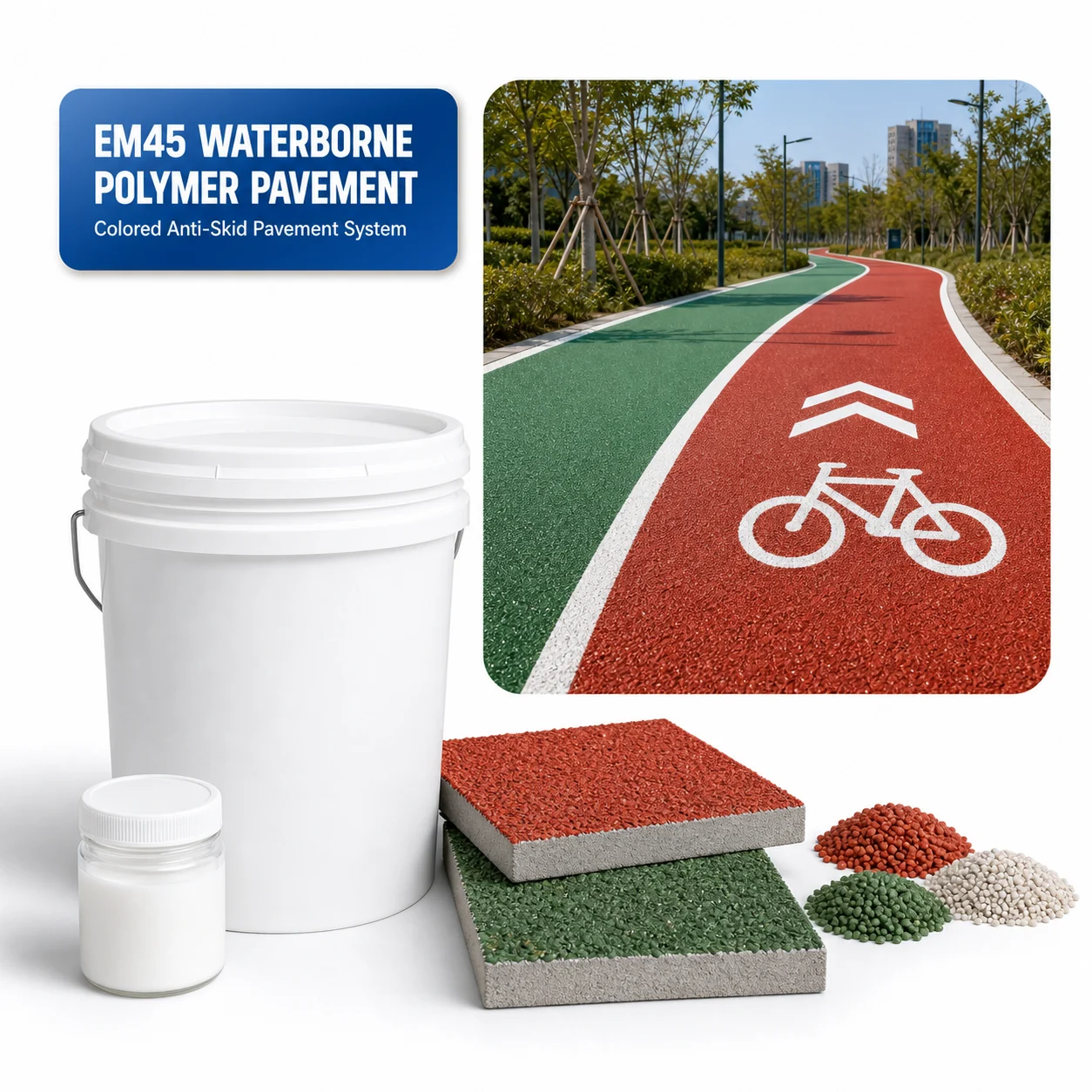 EM45 Waterborne Polymer Colored Pavement System