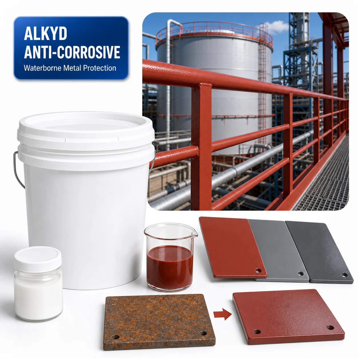 Waterborne Alkyd Anti-corrosive Coatings