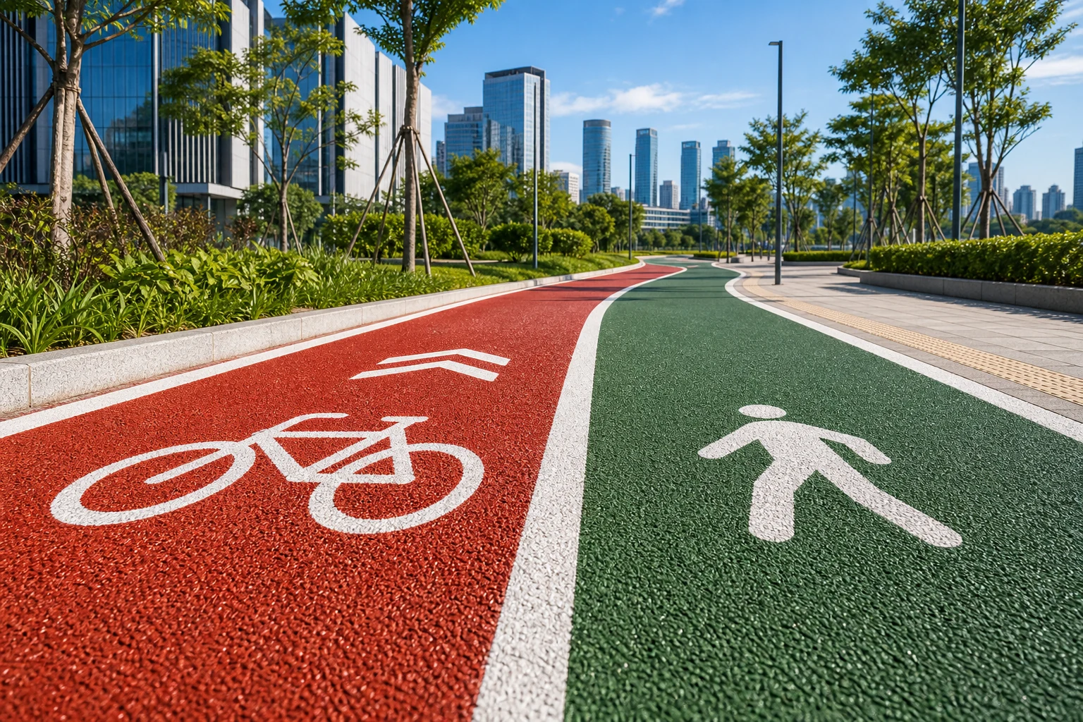 colored pavement anti-slip walkway coating application