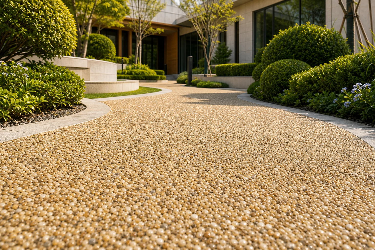 resin bound decorative stone finish landscape paving